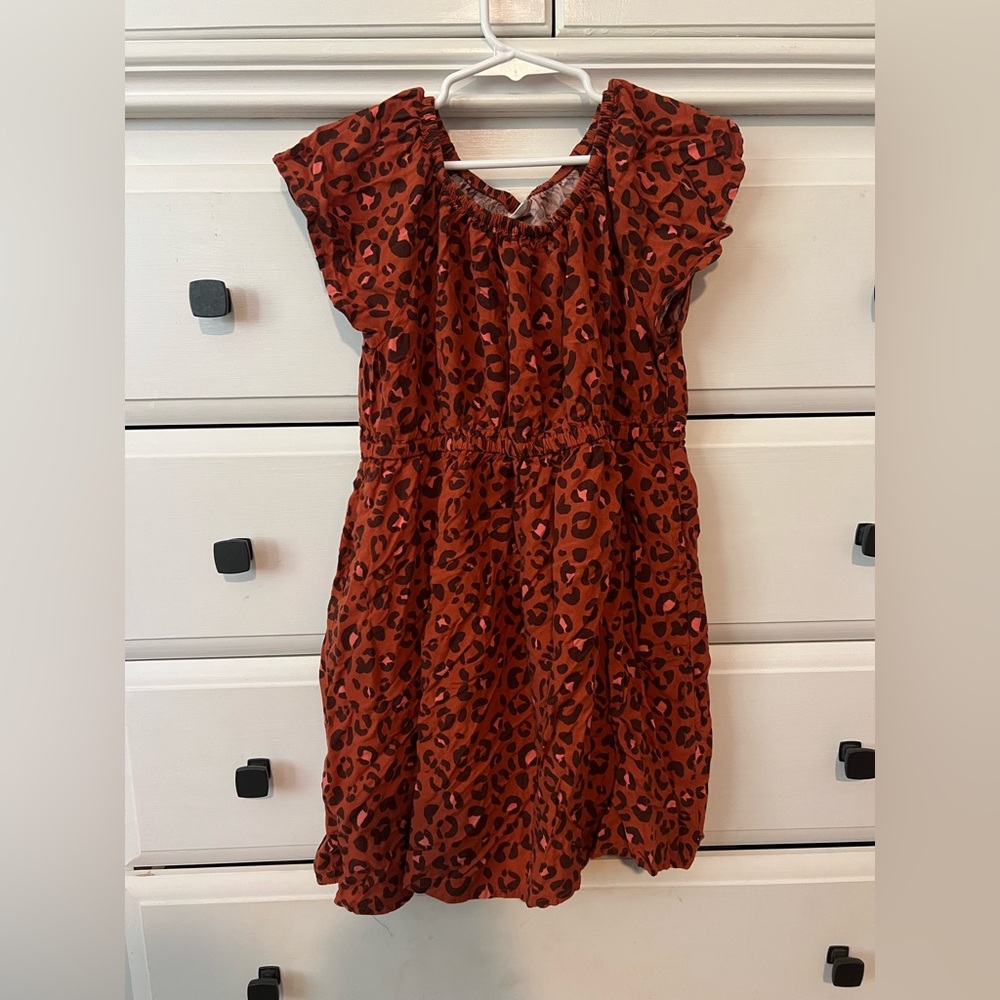 Girls Cat and Jack leopard dress - size S (6/7)